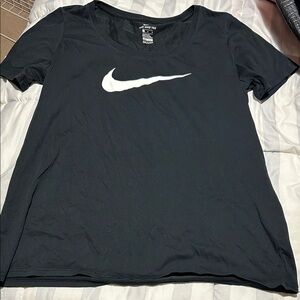 Nike Women's Black Tee with White Swoosh